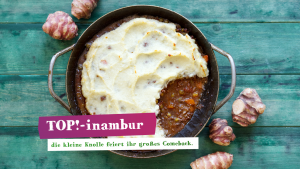 Topinambur mit Rinderhack